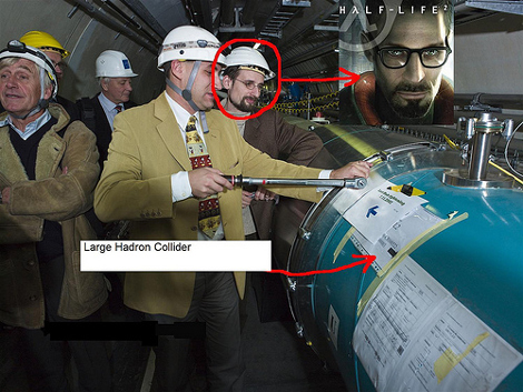 Large Hadron Collider (LHC) meets Half-Life